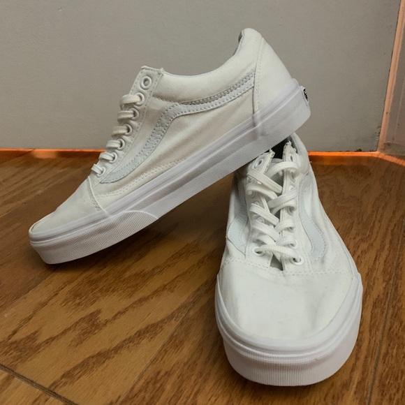 Vans Shoes - All White Vans 7.5 Mens/9.0 Womens
